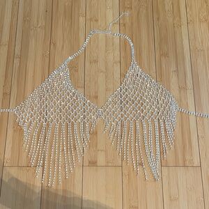 Crystal Fringe Crop Top